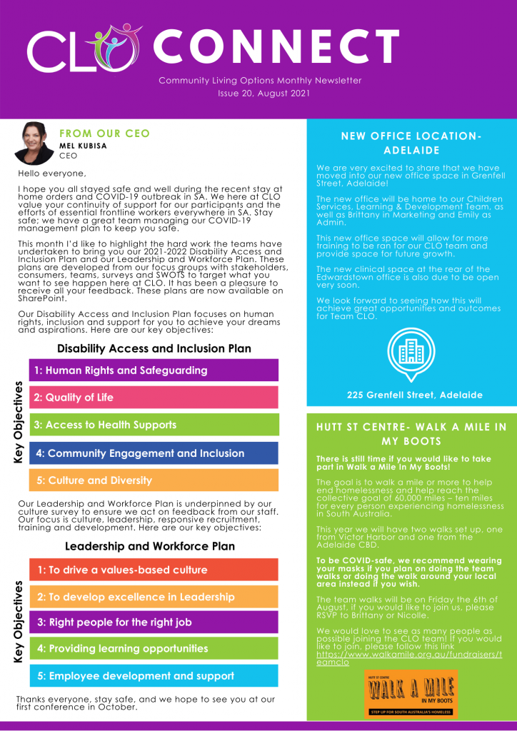 Newsletters - Disability Services Adelaide | Positive Behaviour Support